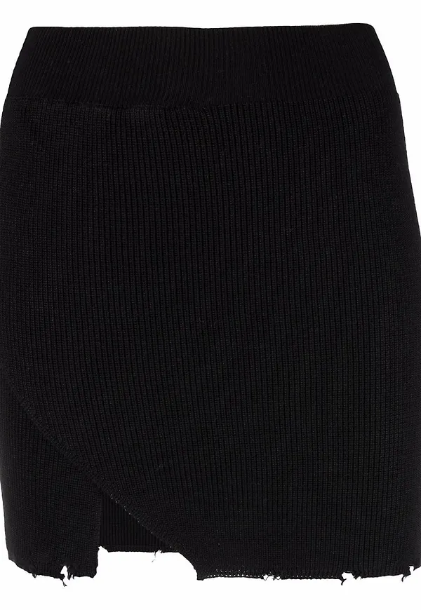 Laneus LANEUS stickad minikjol - Svart