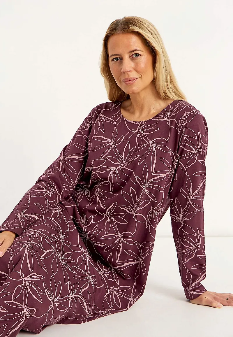 Långärmat trikånattlinne