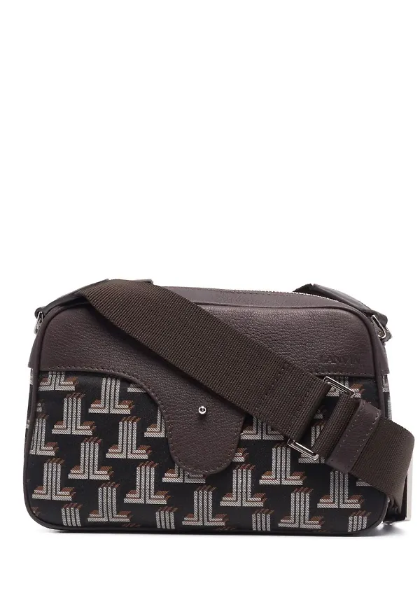 Lanvin axelväska med monogram - Brun