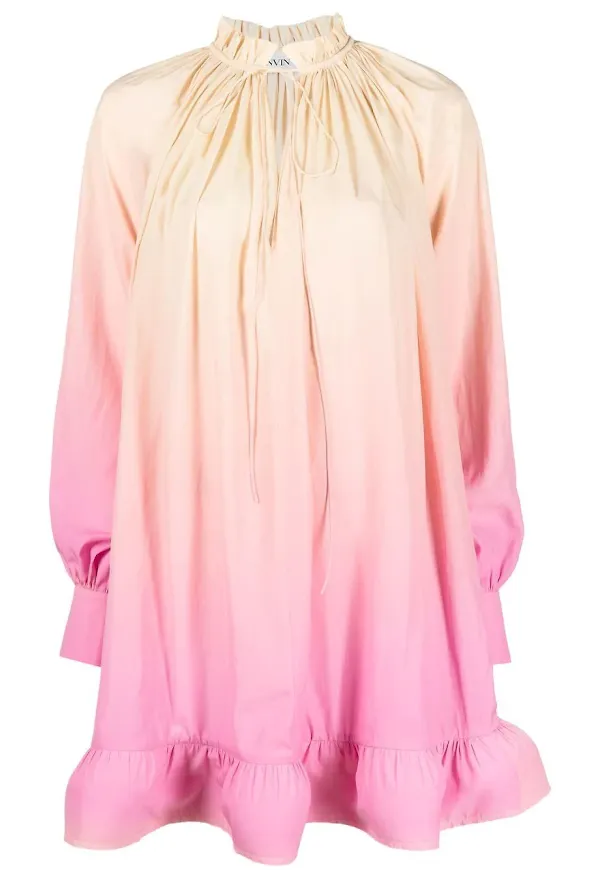 Lanvin batikmönstrad miniklänning - Rosa