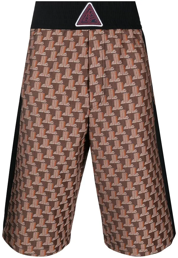 Lanvin bermudashorts med monogram - Brun