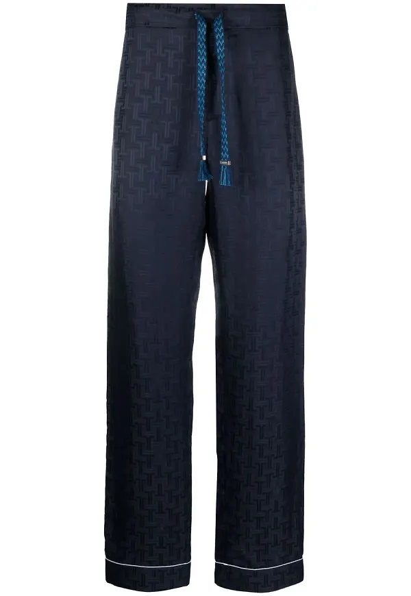 Lanvin byxor med logotyp - Blå