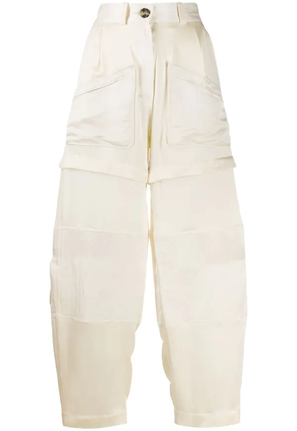 Lanvin byxor med vida ben - Neutral