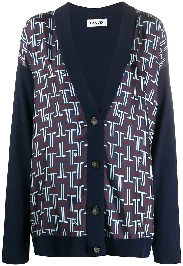 Lanvin cardigan med panel - Blå