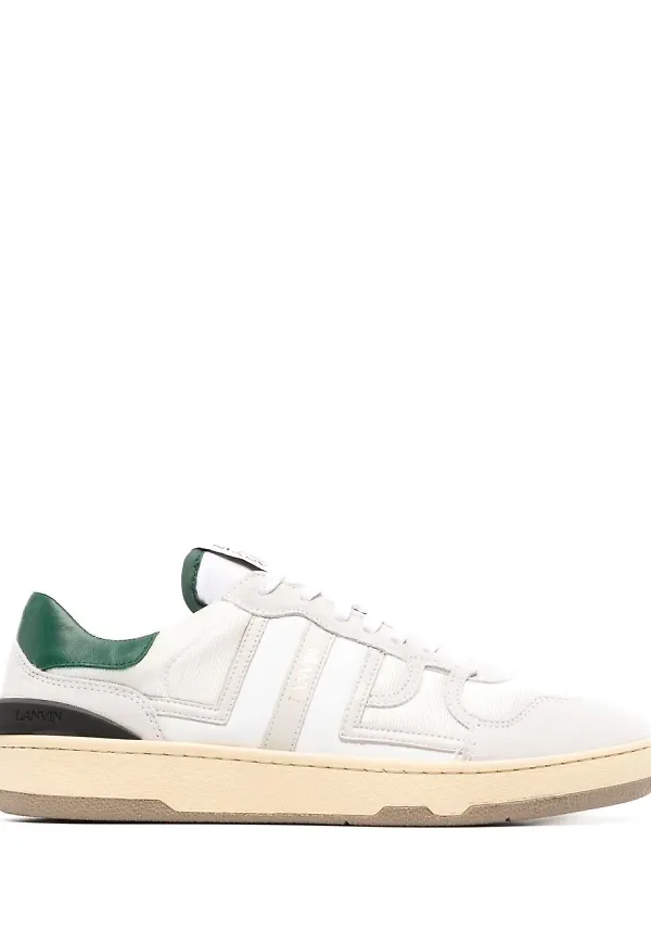 Lanvin Clay låga lädersneakers - Vit
