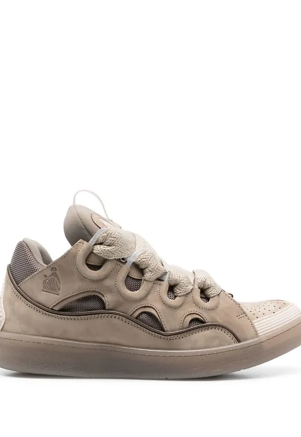 Lanvin Curb sneakers med panel - Brun