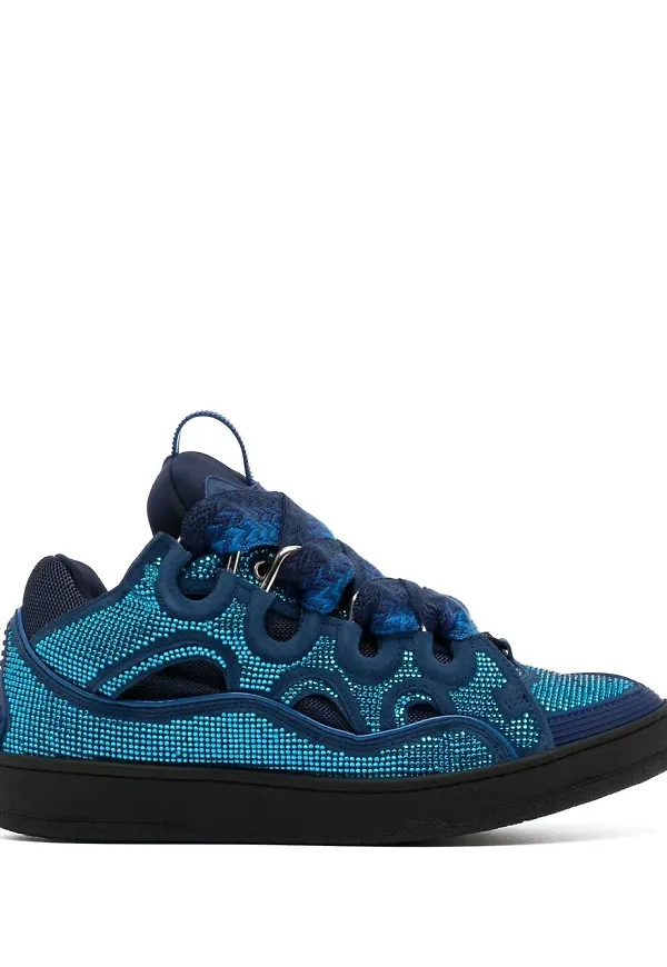 Lanvin Curb sneakers med strass - Blå