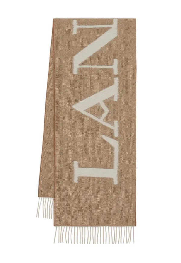 Lanvin fiskbensmönstrad scarf - Neutral