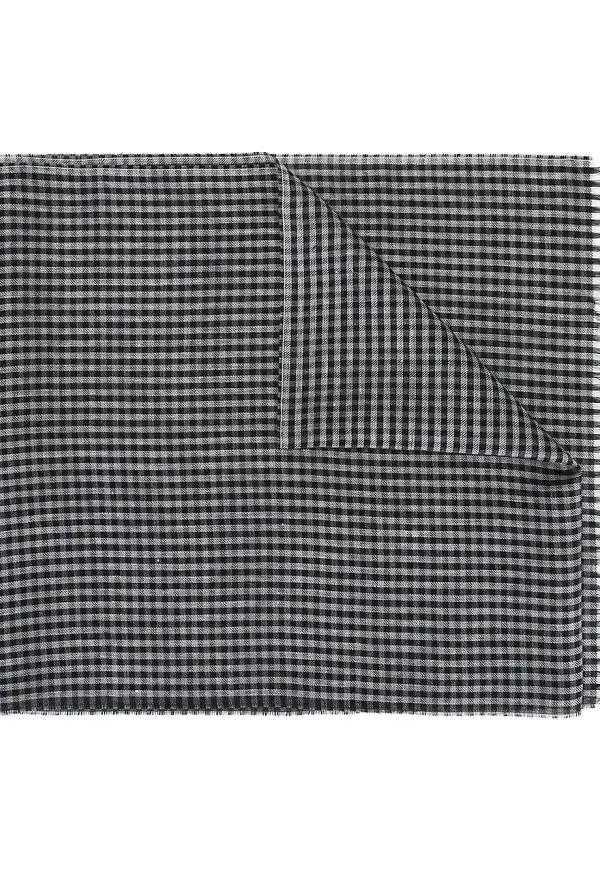 Lanvin ginghamrutig halsduk - Svart
