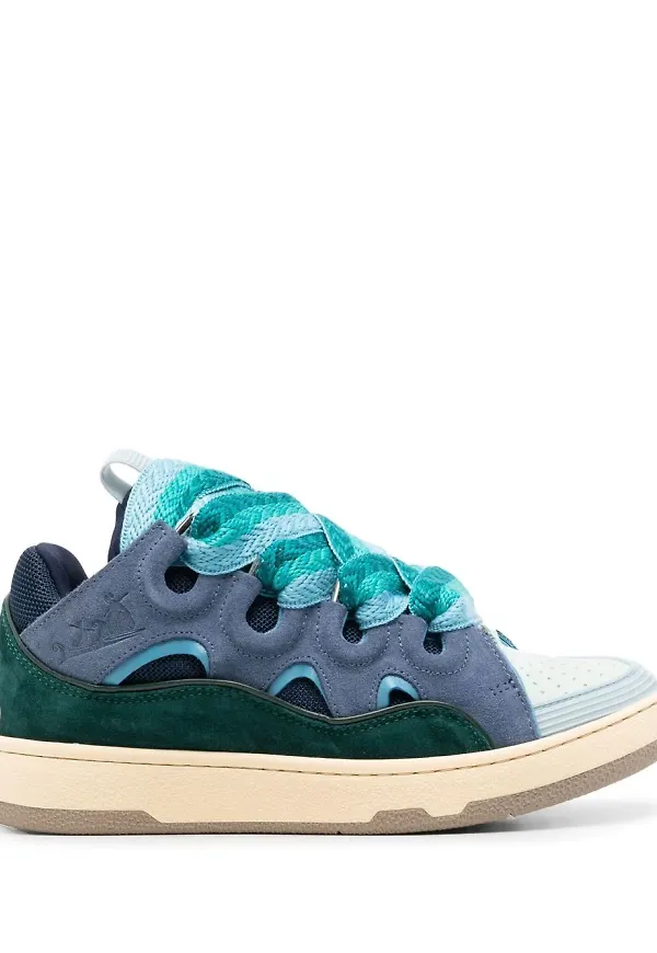 Lanvin grova sneakers med snörning - Blå