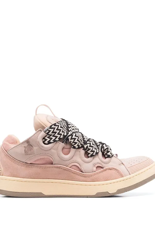 Lanvin grova sneakers med snörning - Rosa