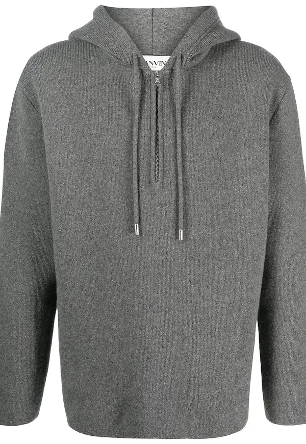 Lanvin hoodie dragkedja - Grå