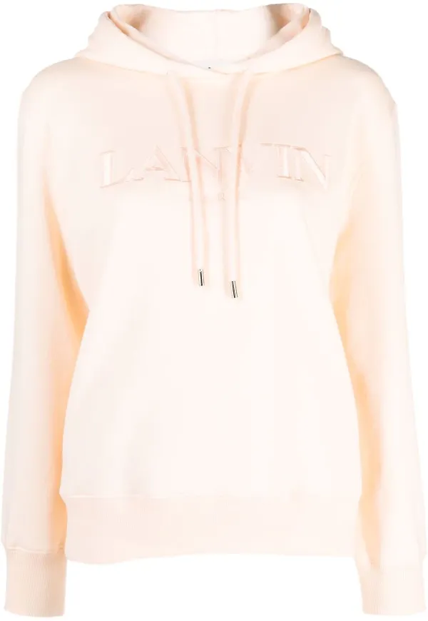 Lanvin hoodie med broderad logotyp - Rosa