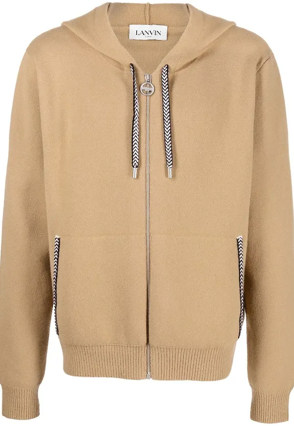Lanvin hoodie med dragsko - Neutral