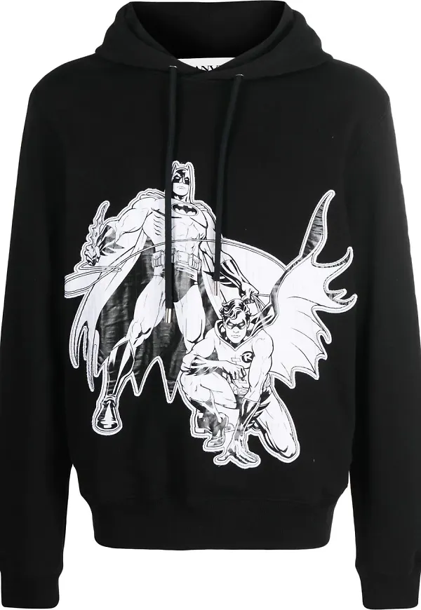 Lanvin hoodie med grafiskt tryck - Svart