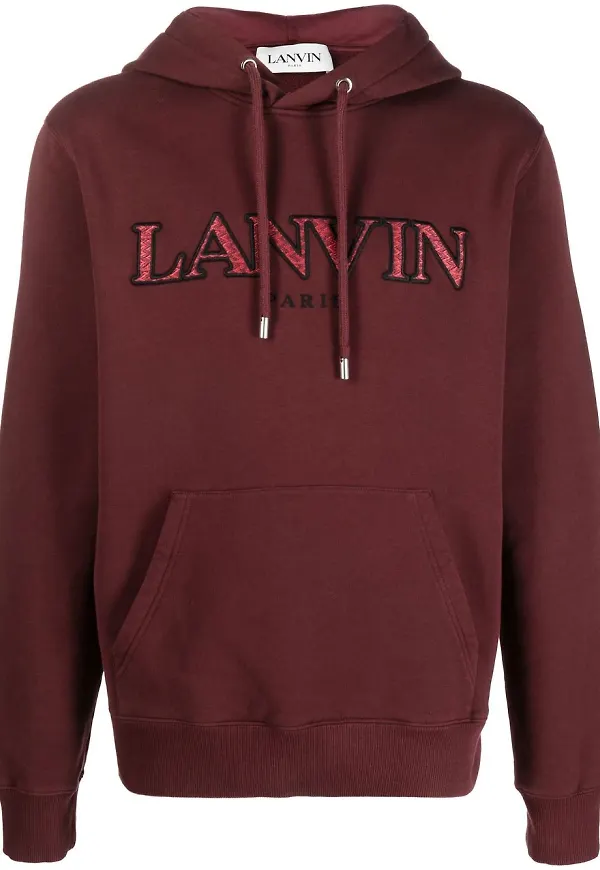 Lanvin hoodie med utanpåliggande ficka - Röd
