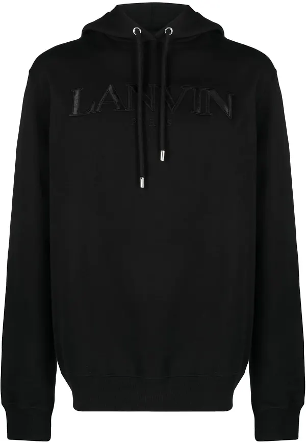Lanvin huvtröja med dragsko - Svart