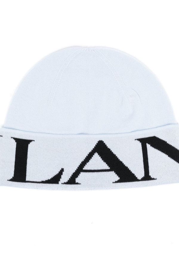Lanvin intarsiastickad mössa - Blå