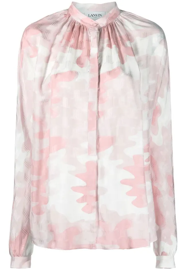 Lanvin kamouflagemönstrad skjorta - Rosa