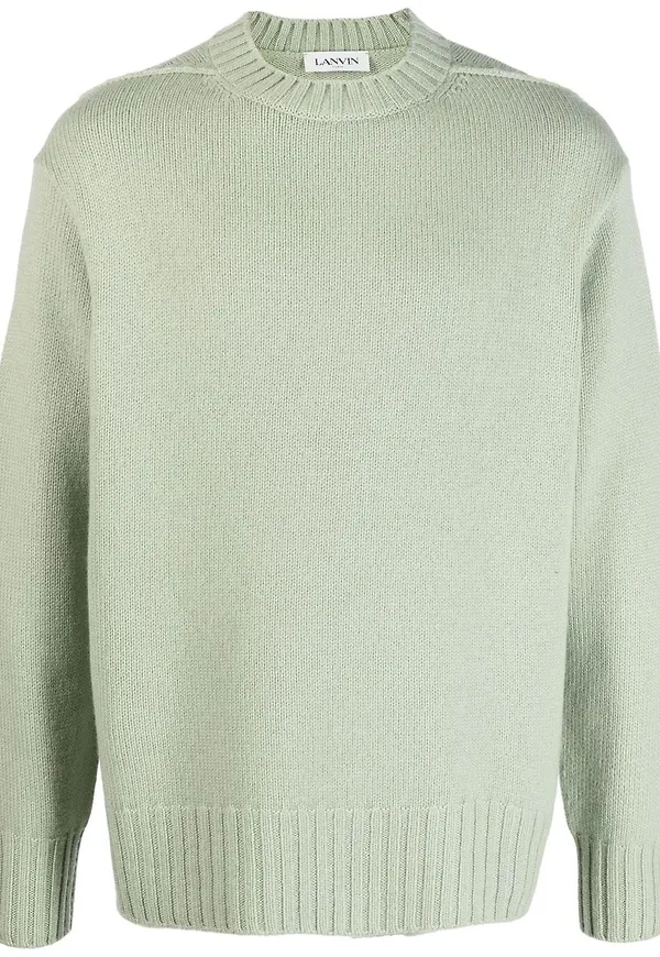 Lanvin kashmirtröja med rundad hals - Grön