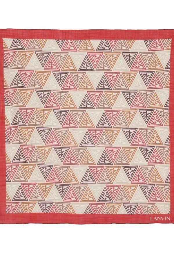 Lanvin logo-print cotton scarf - Neutral