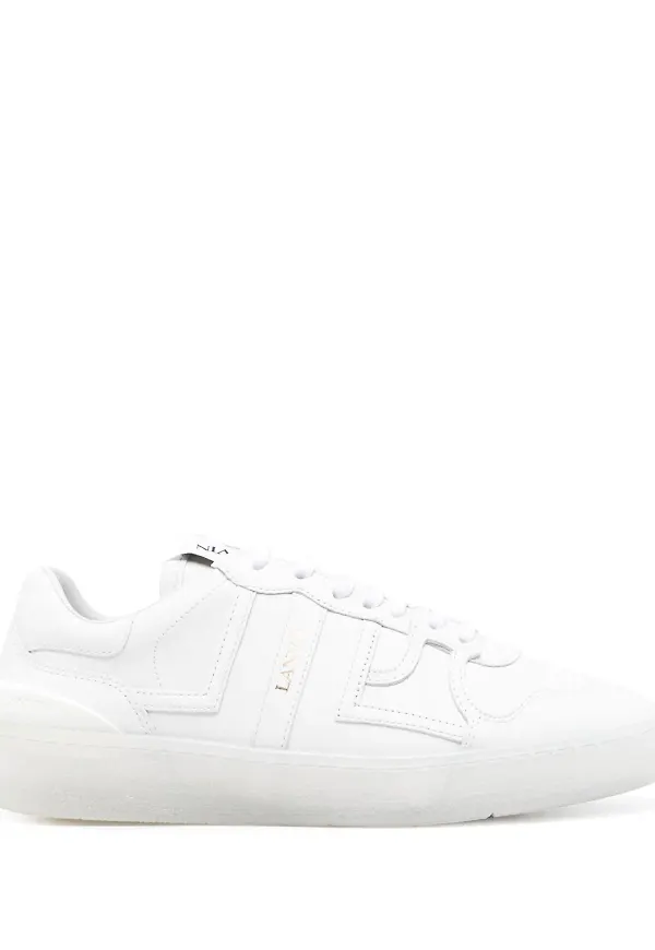 Lanvin låga lädersneakers - Vit