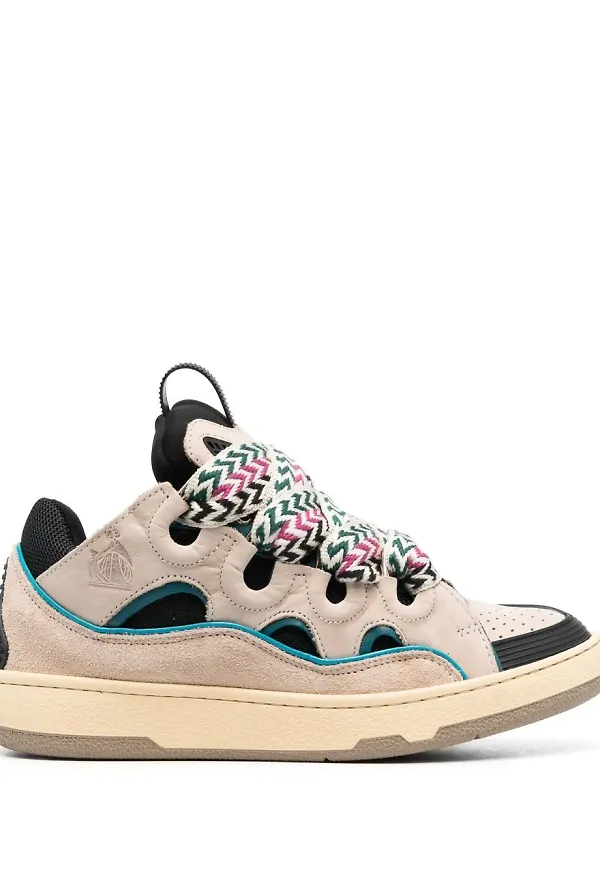 Lanvin låga sneakers - 0210 ECRU/BLACK