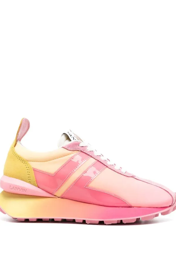 Lanvin låga sneakers med färgblock - Rosa