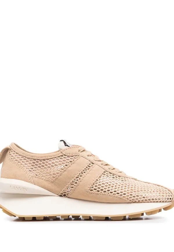 Lanvin låga sneakers med panel - Neutral