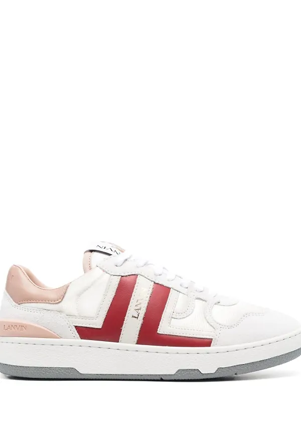 Lanvin låga sneakers med panel - Rosa