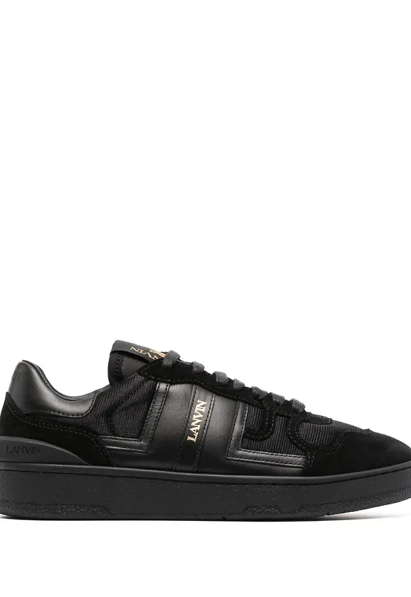 Lanvin låga sneakers med panel - Svart
