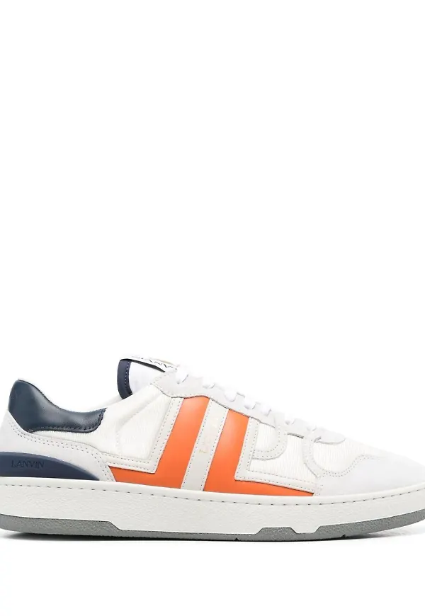 Lanvin låga sneakers med panel - Vit