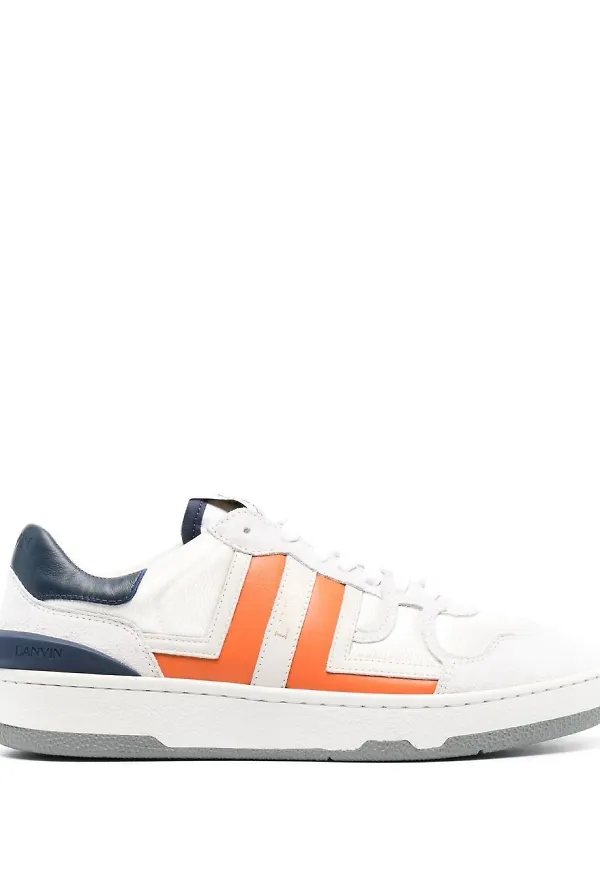 Lanvin låga sneakers med panel - Vit