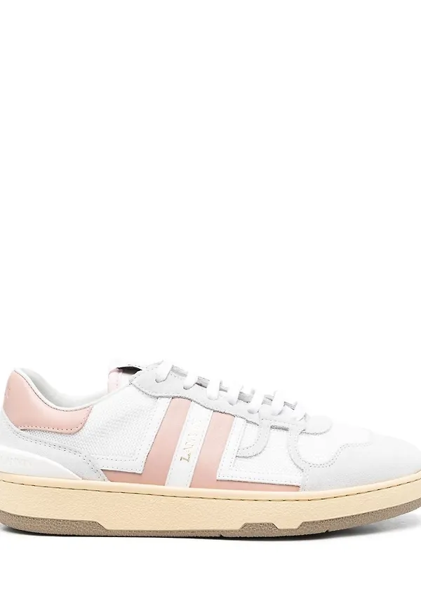 Lanvin låga sneakers med panel - Vit