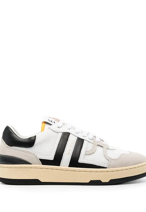 Lanvin låga sneakers med panel - Vit