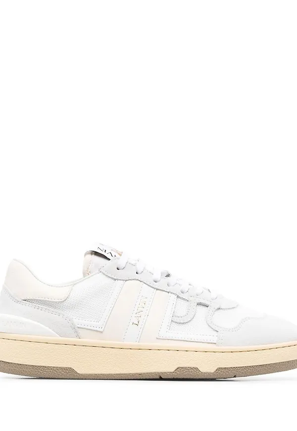 Lanvin låga sneakers med panel - Vit