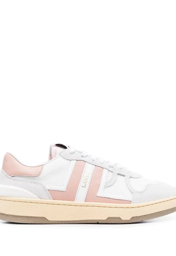 Lanvin låga sneakers med panel - Vit