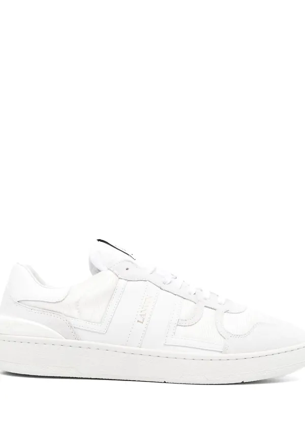 Lanvin låga sneakers med panel - Vit