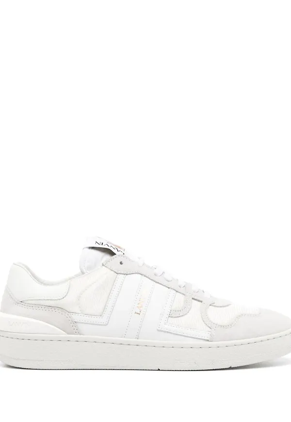 Lanvin låga sneakers med panel - Vit