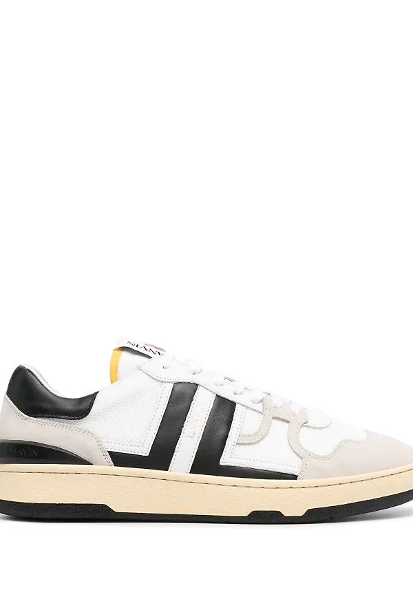 Lanvin låga sneakers med panel - Vit
