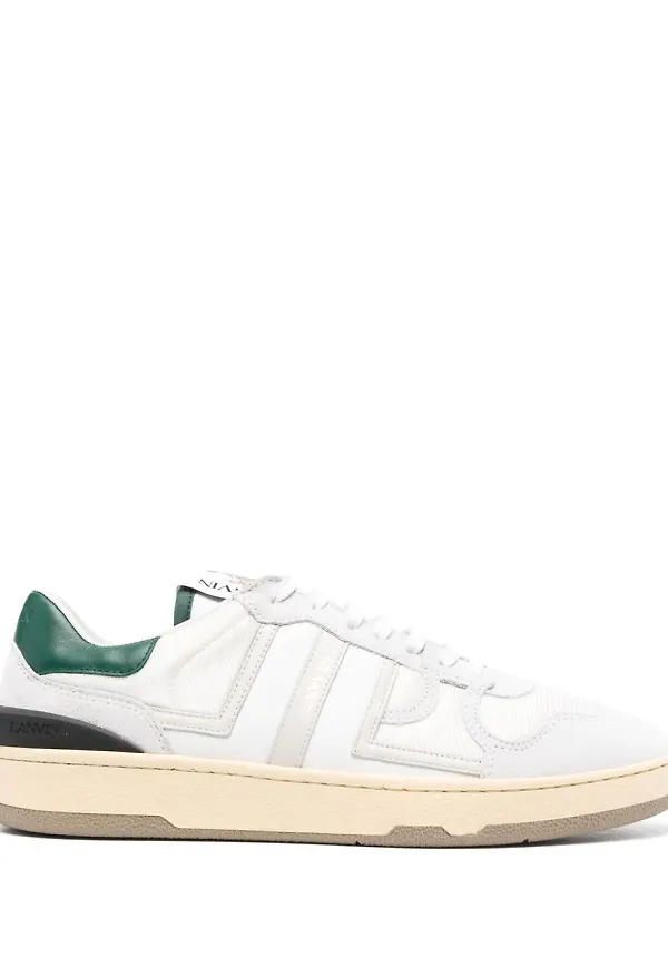 Lanvin låga sneakers med panel - Vit