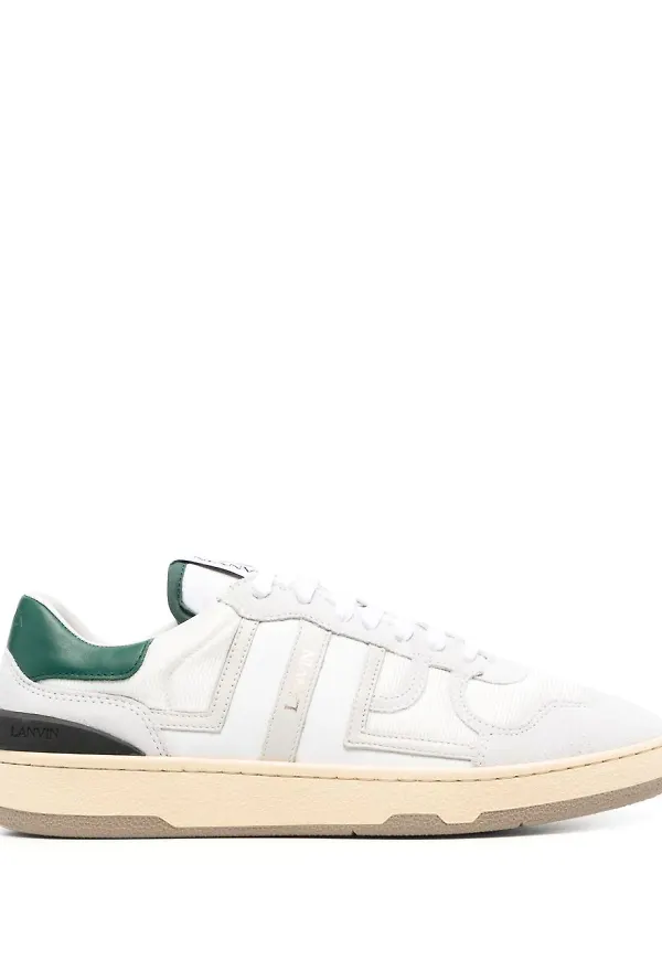 Lanvin låga sneakers med panel - Vit