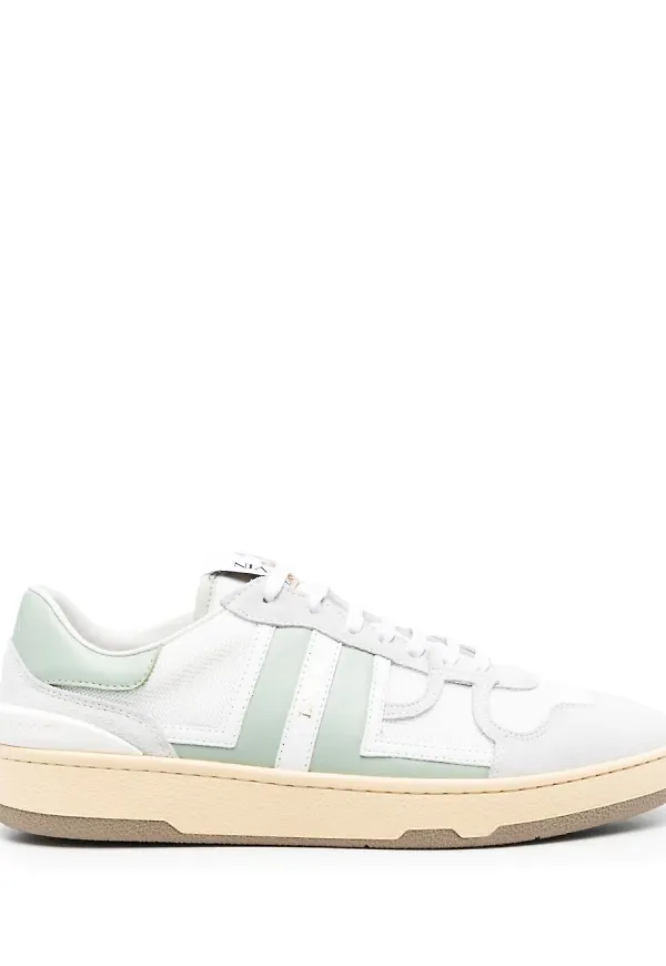 Lanvin låga sneakers med panel - Vit