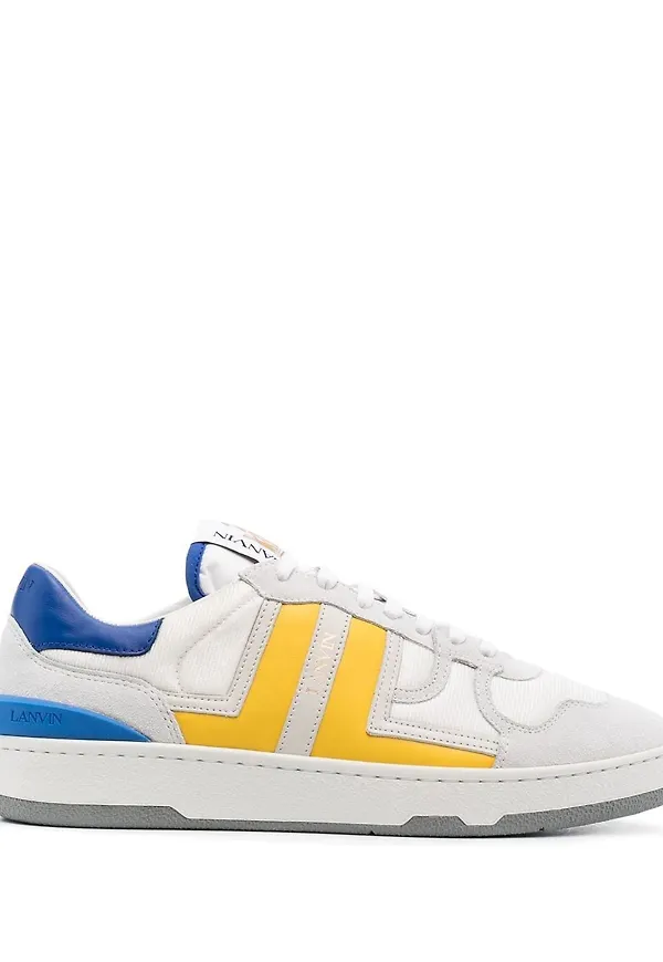 Lanvin låga sneakers med panel - Vit