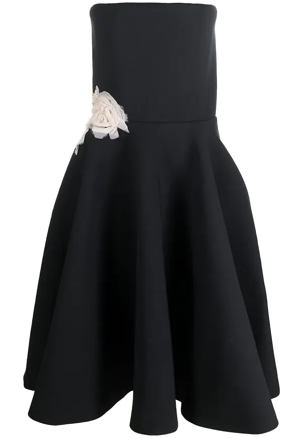 Lanvin midiklänning med blomsterapplikation - Blå