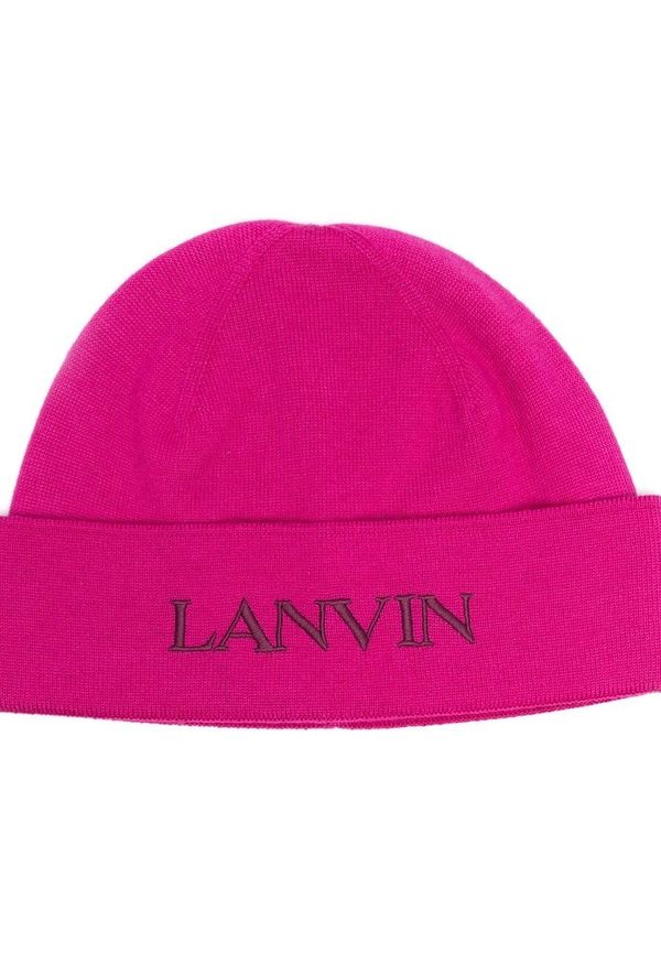 Lanvin mössa med broderad logotyp - Rosa