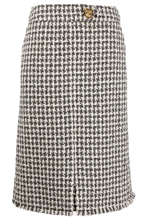 Lanvin pennkjol i tweed - Svart
