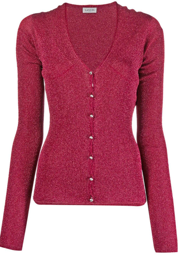 Lanvin ribbad kofta - Rosa