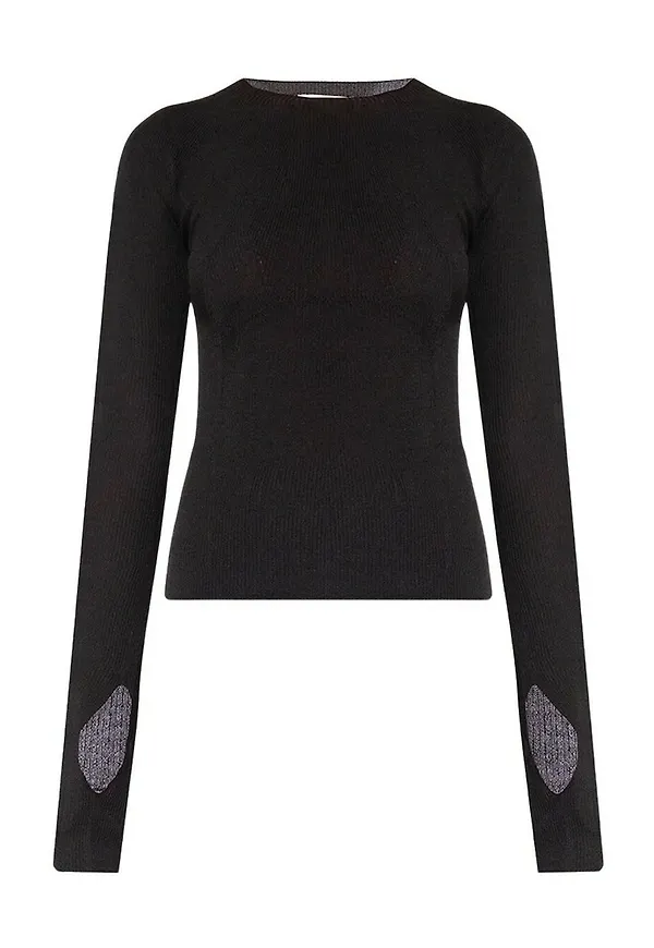 Lanvin Ribbed top Svart, Dam