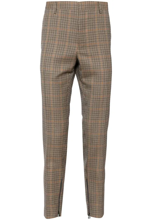 Lanvin rutiga slacks - Brun